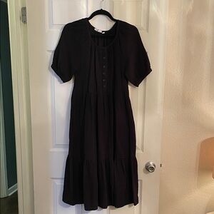Westbound Classic Black Midi Dress